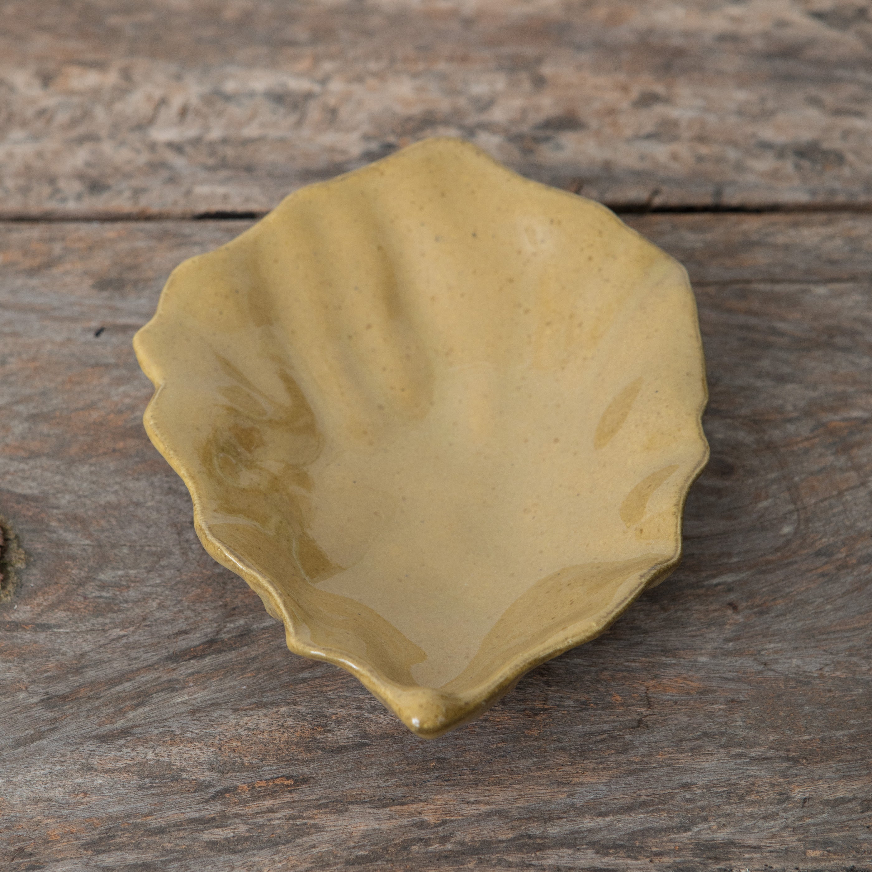 Plato pequeño Hoja Amarillo