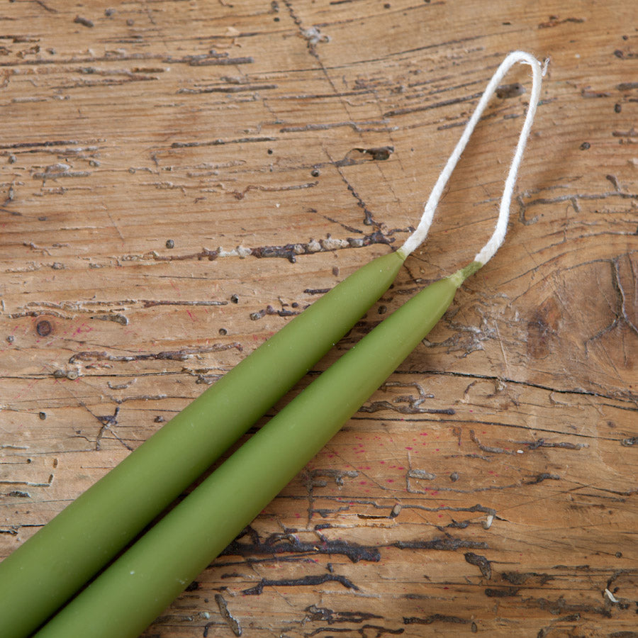 Pareja de Velas Verde Claro - 40 cm