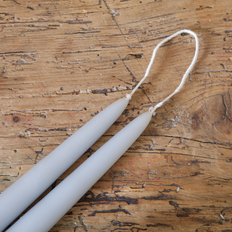 Pareja de Velas Gris - 30 cm