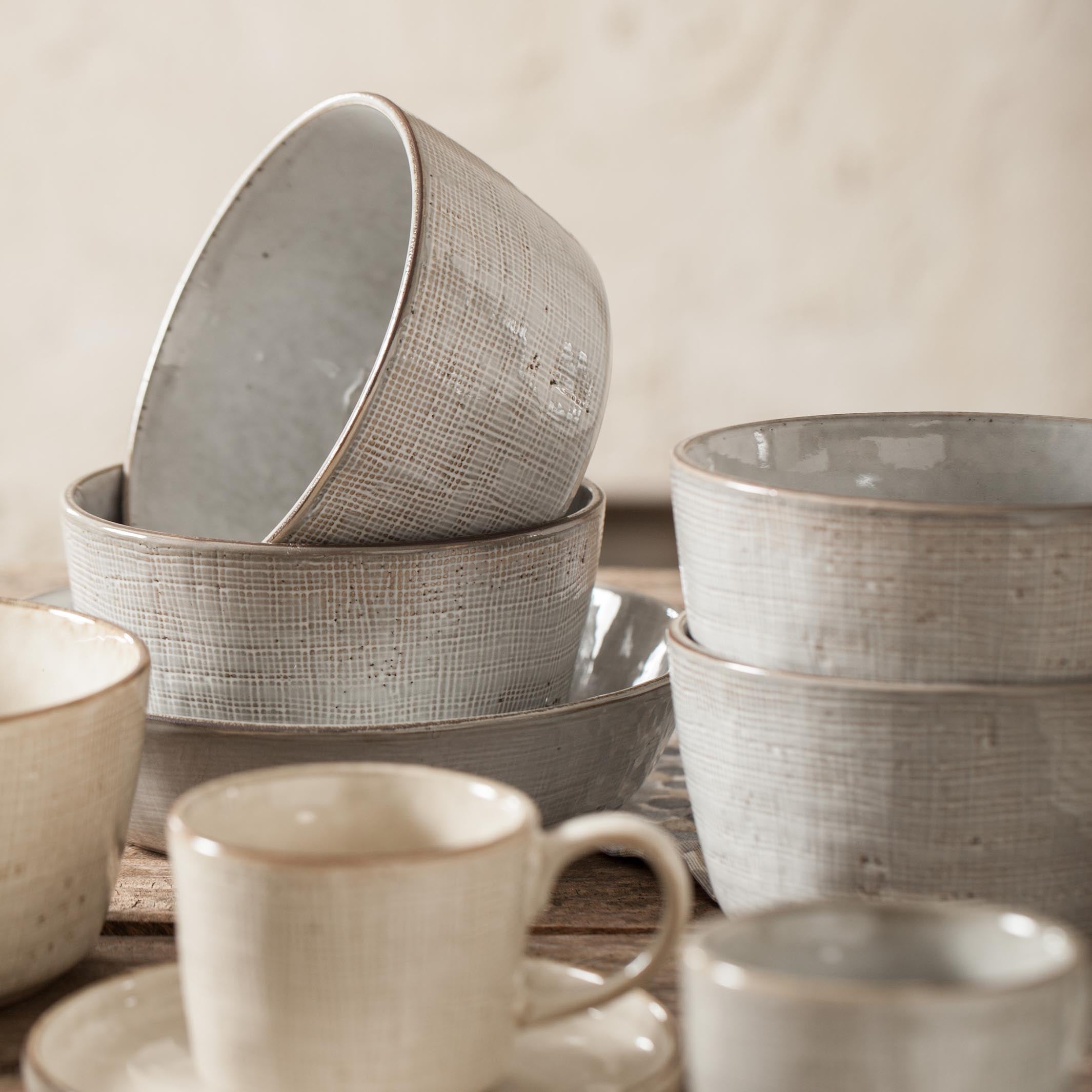 Cuenco Stoneware Blanco