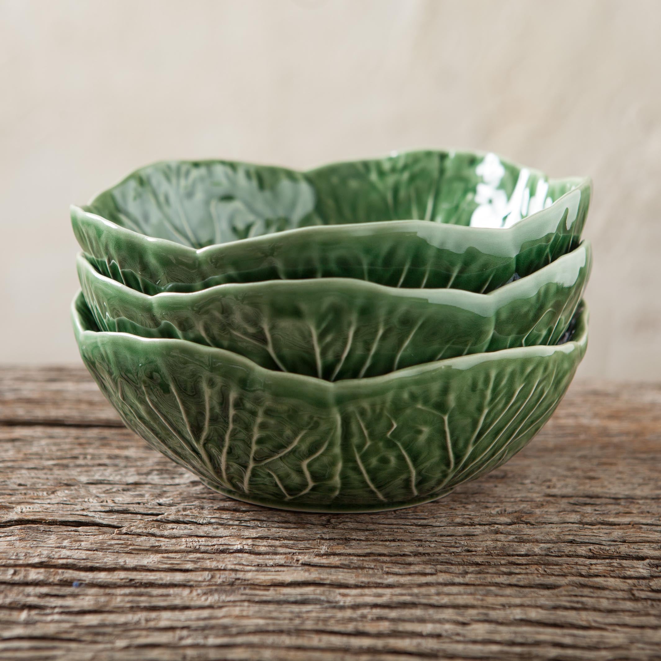 Cuenco Hoja Repollo Verde S