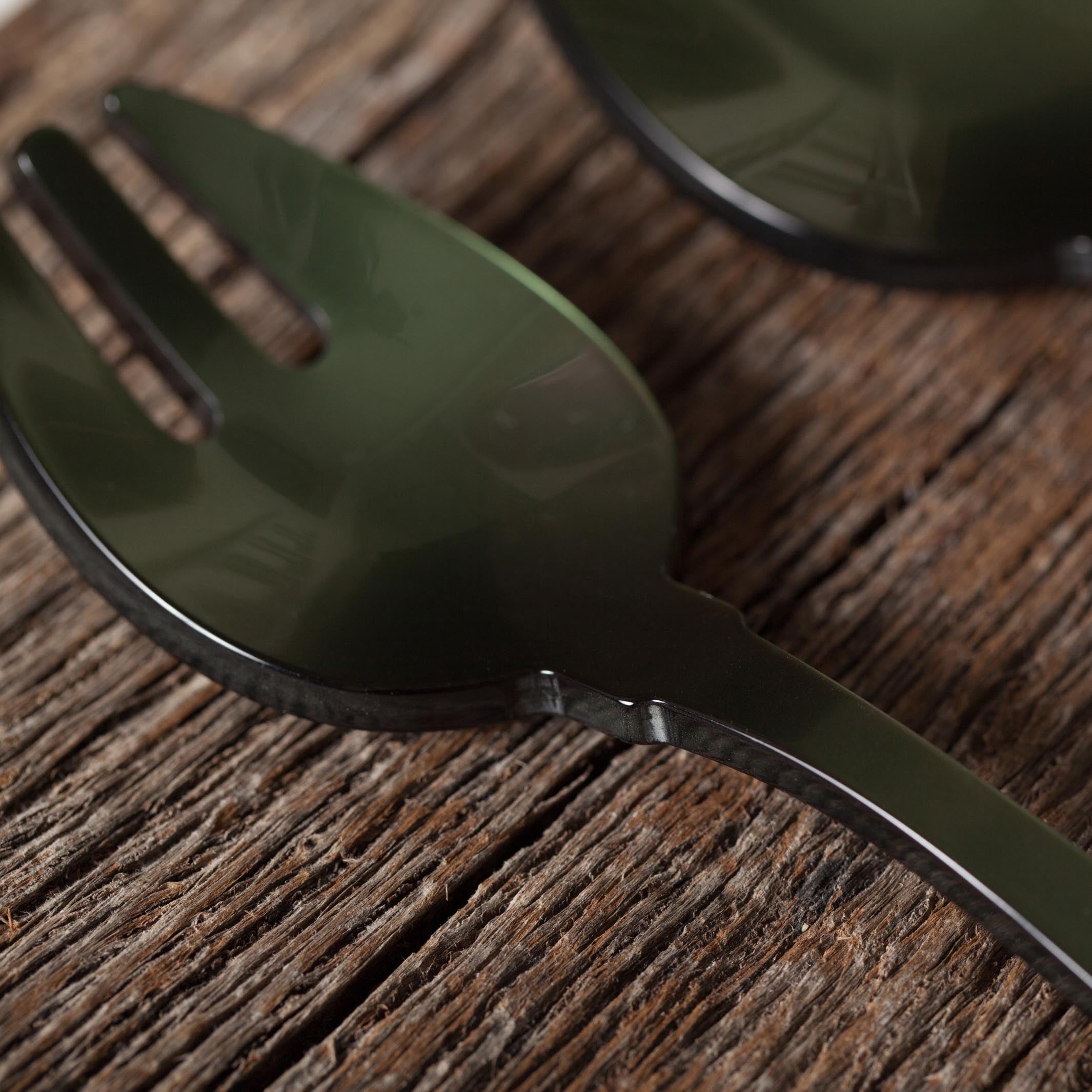 Set para Servir Ensalada Verde Oscuro