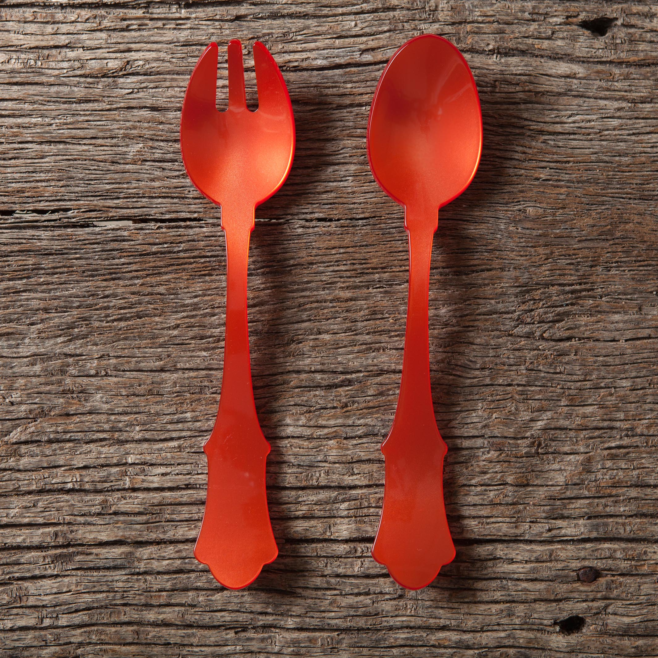 Set para Servir Ensalada Naranja