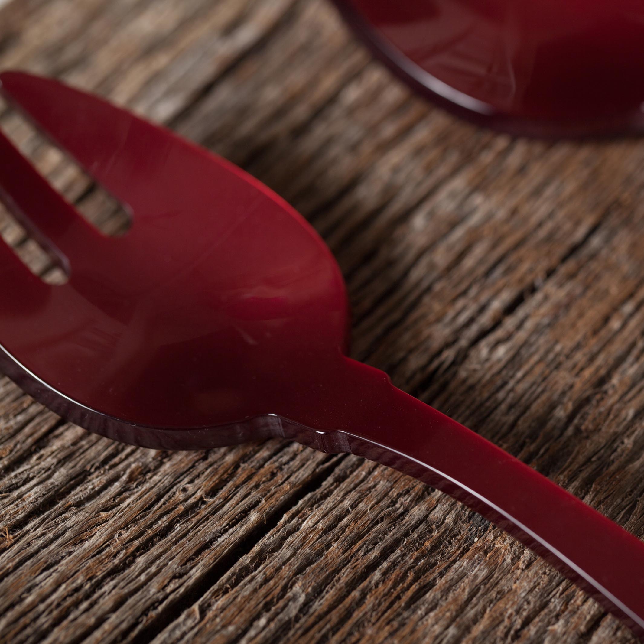 Red Salad Serving Set