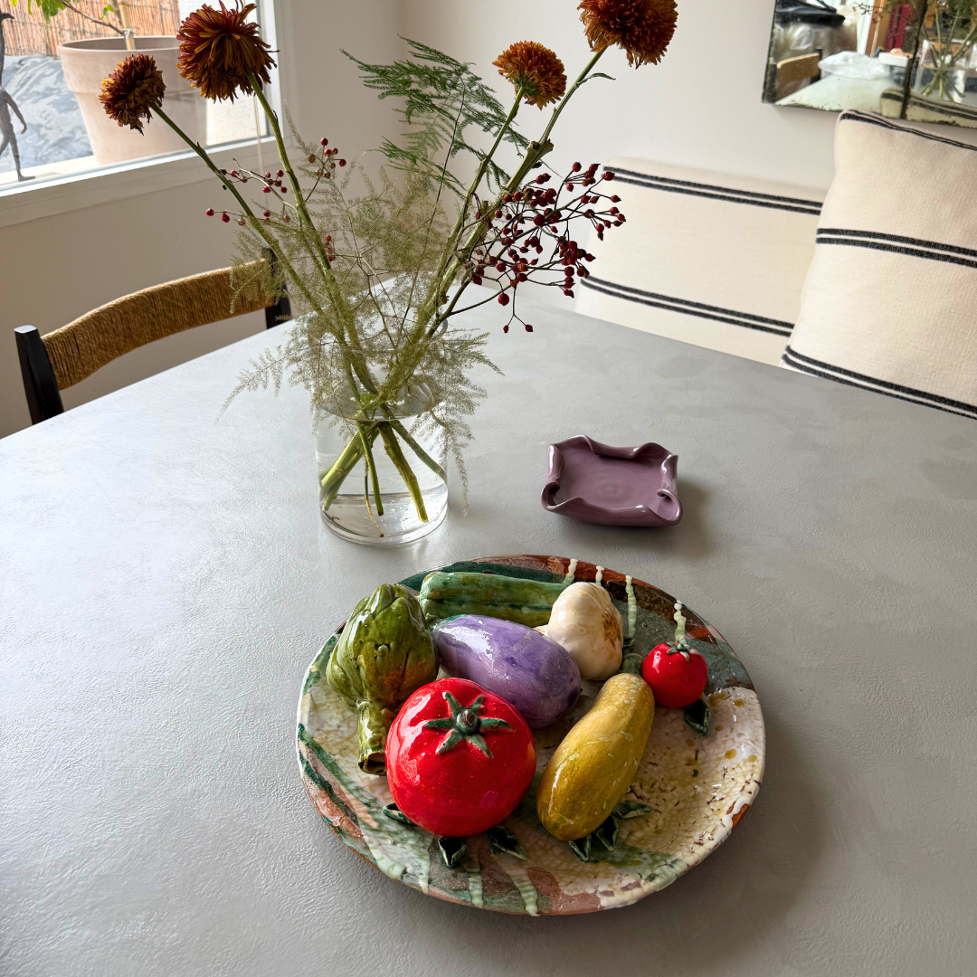 Plato de Engaño M con Verduras de Cerámica