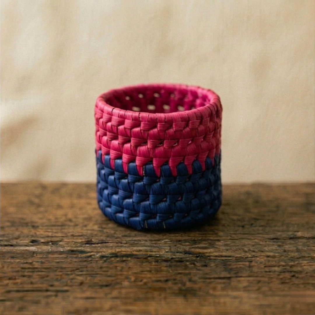 Servilletero Mixteco Bicolor - Azul/Rosa