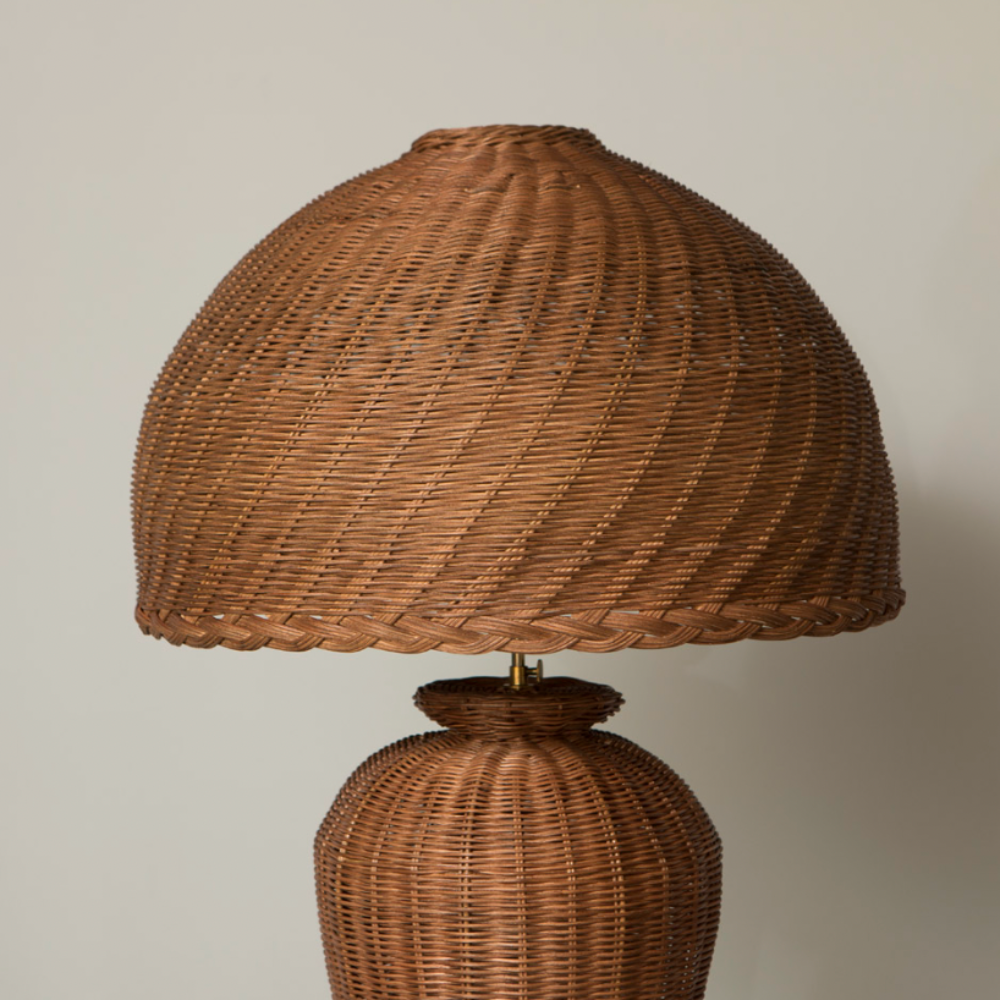 Pantalla Charlotte Grande de Ratán Marrón