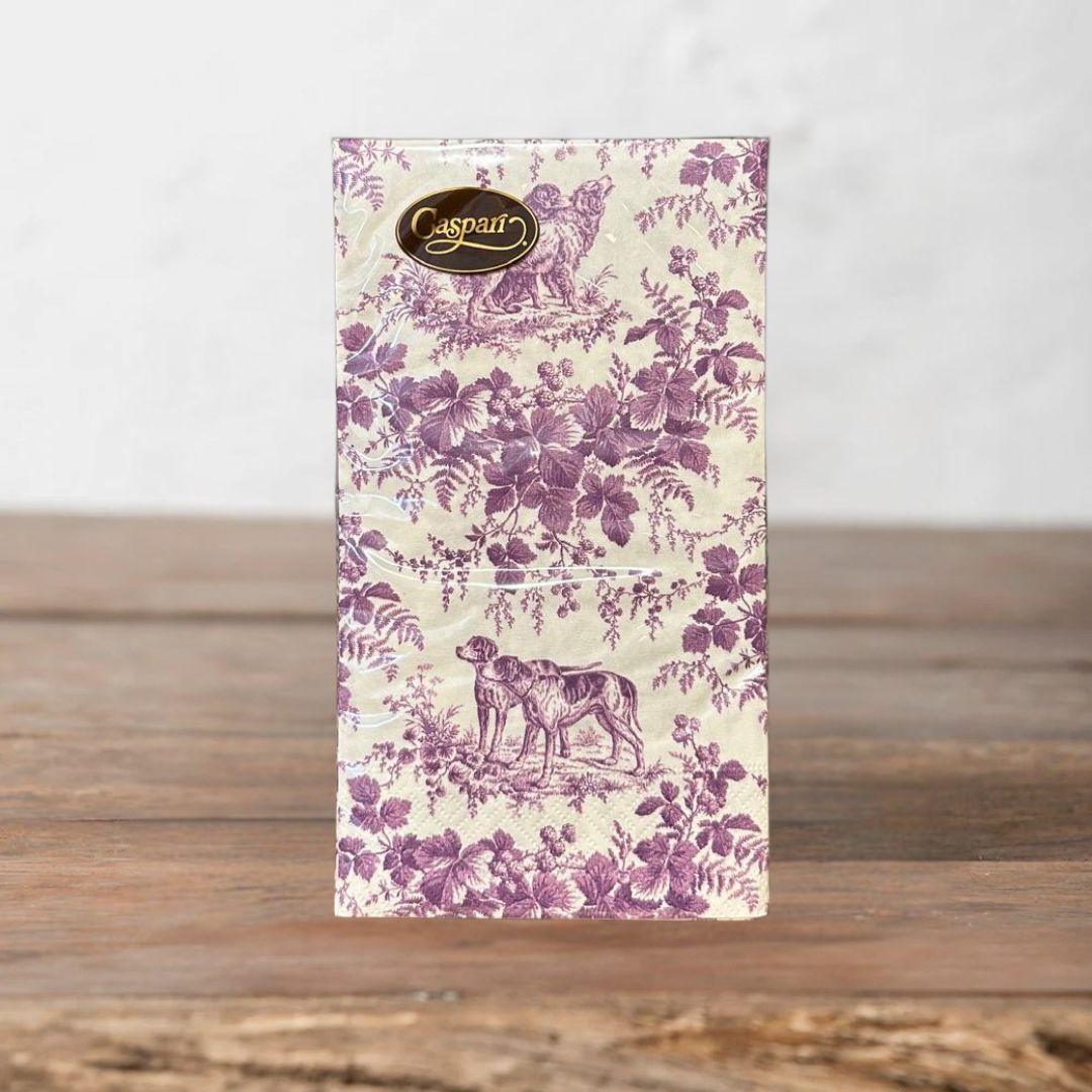 Aubergine Hunting Paper Buffet Napkins 