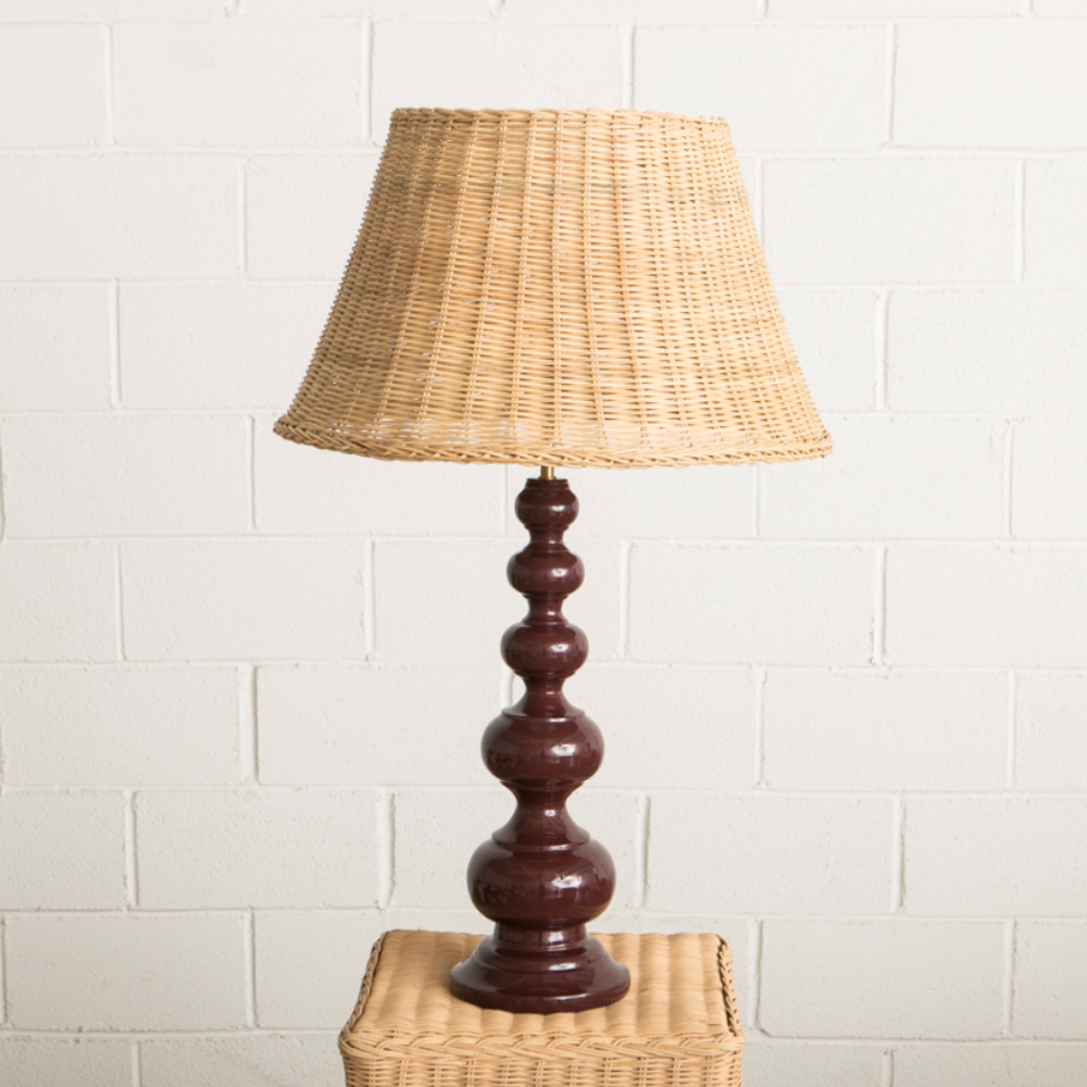 Lámpara de Mesa de Madera Tucana Vino