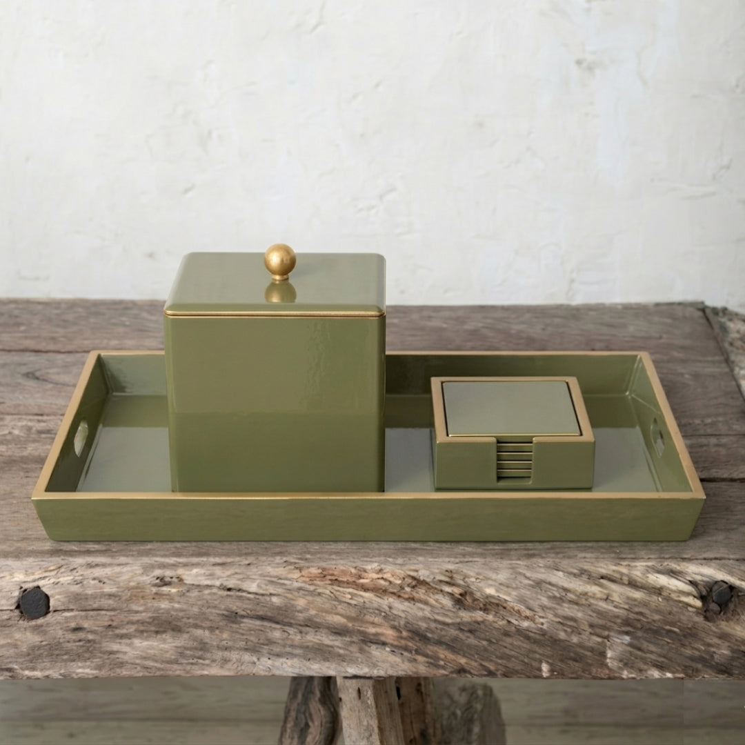Set Lacado - Verde Oliva