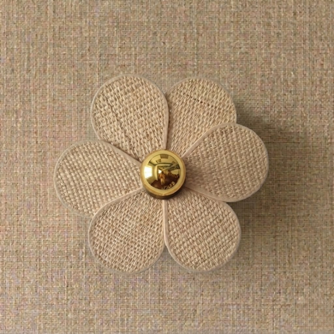 Aplique Flor Rafia 30cm