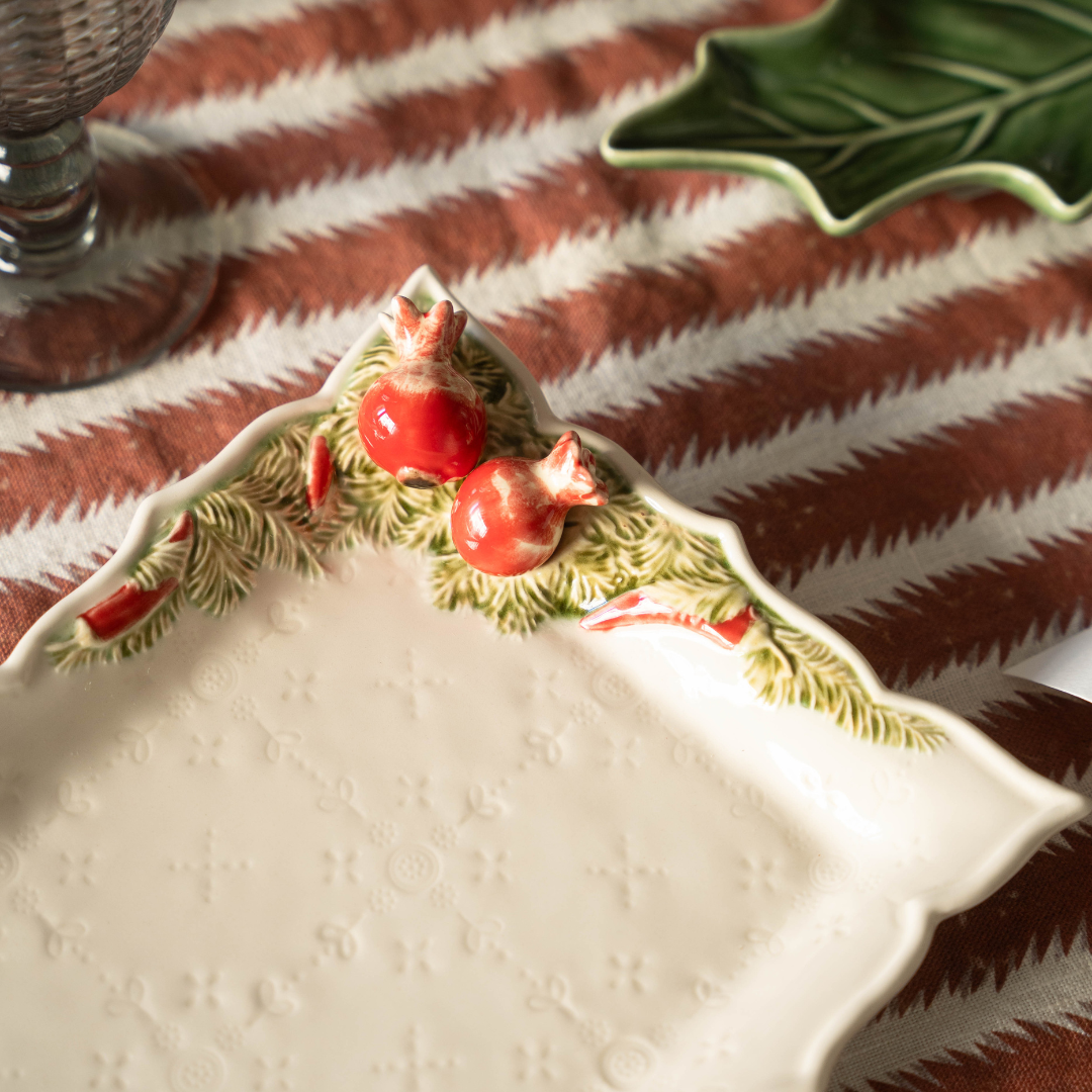 White Fountain Pomegranates Christmas