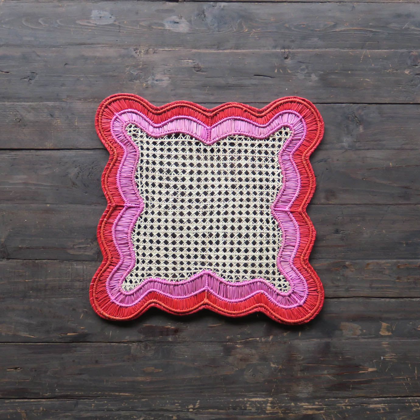 Red and Pink Wavy Placemat