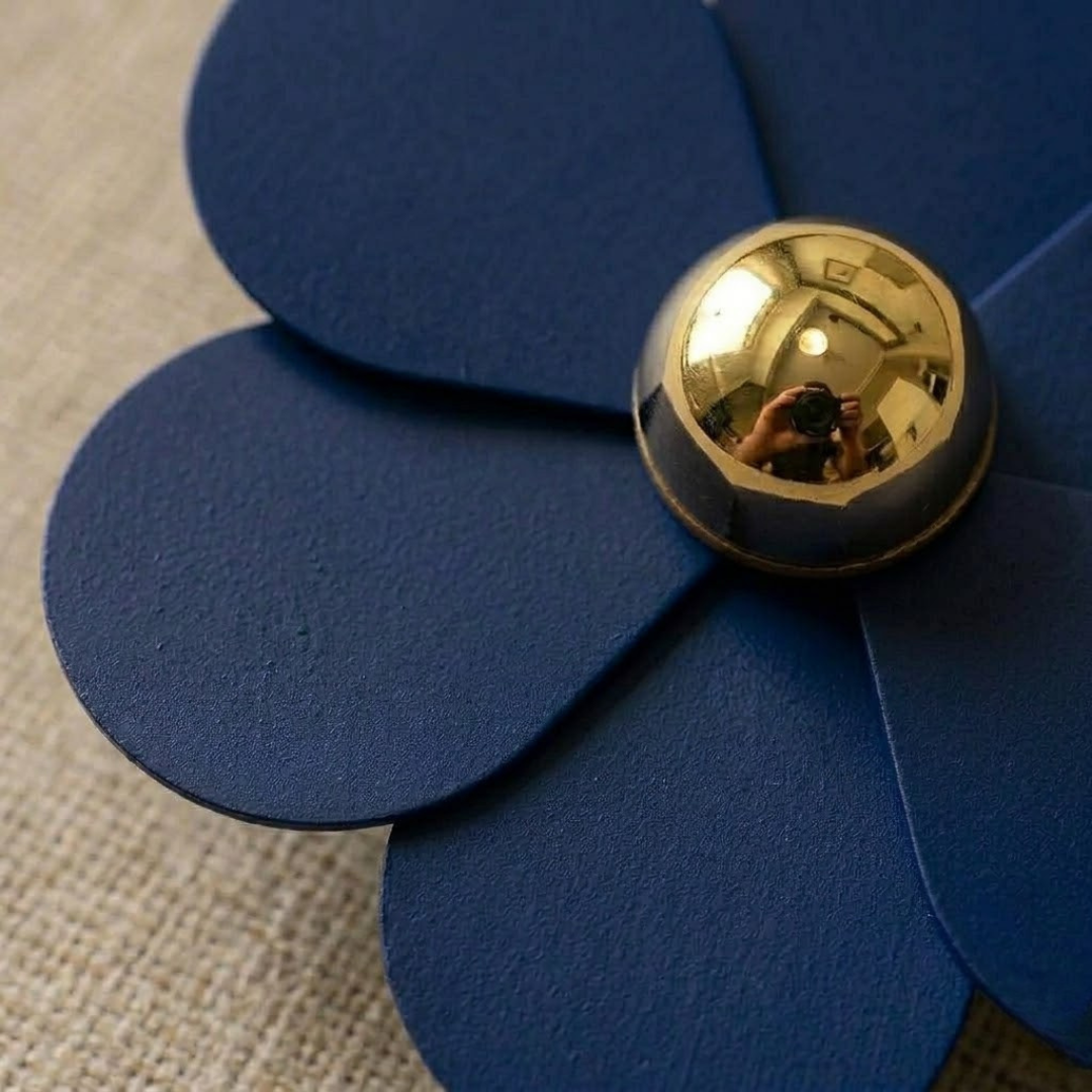 Aplique Flor Azul 30cm