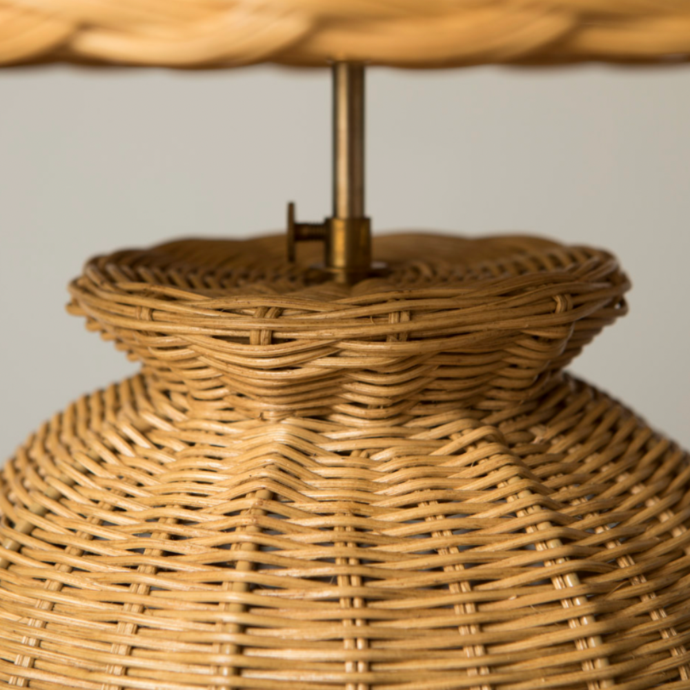 Pantalla Charlotte Grande de Ratán Natural