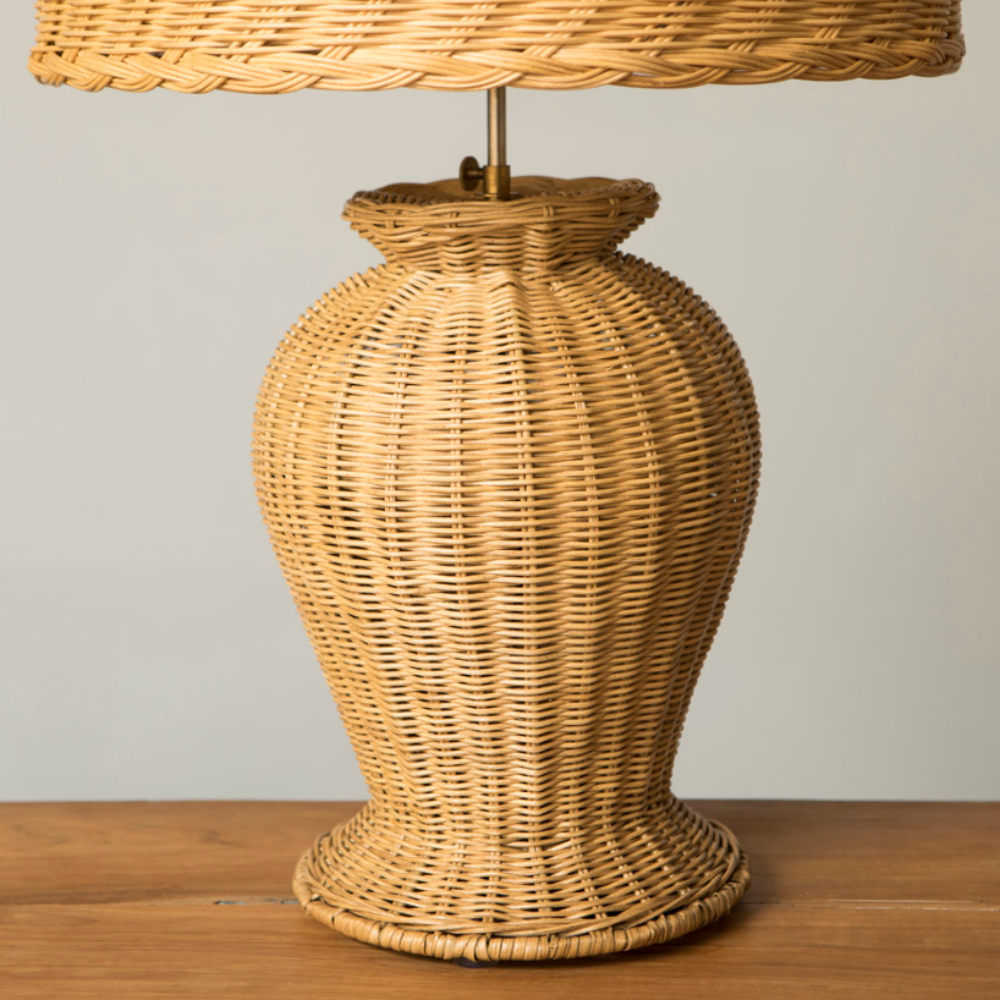 Pantalla Charlotte Grande de Ratán Natural