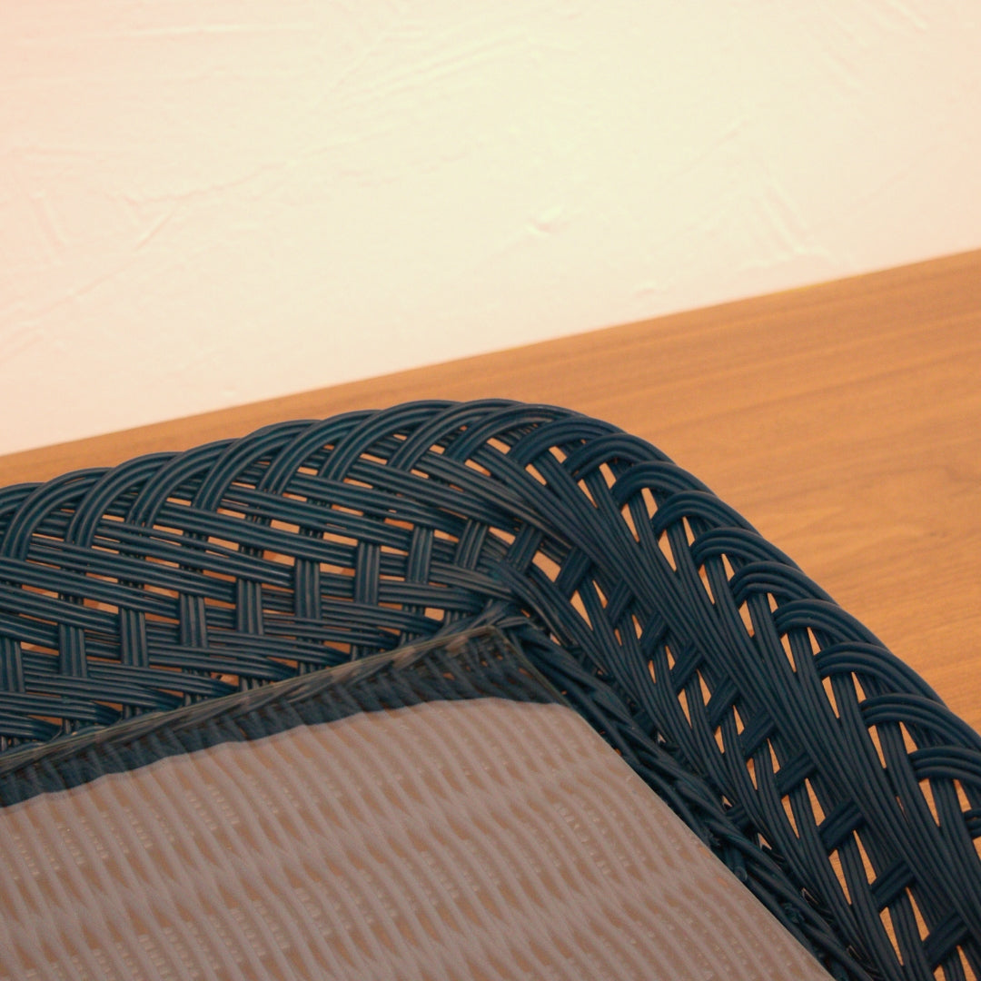 Handmade Blue Wicker Tray