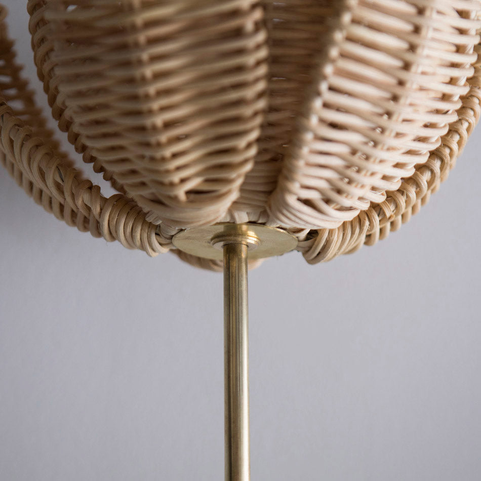 Rattan Flower Wall Lamp