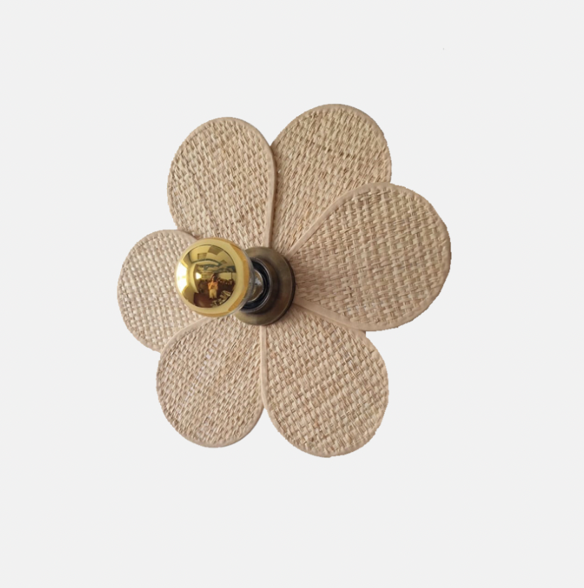 Raffia Flower Applique 30cm