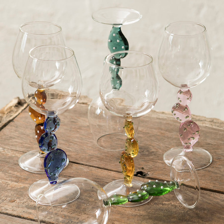 Cactus Wine Glass 6 pcs