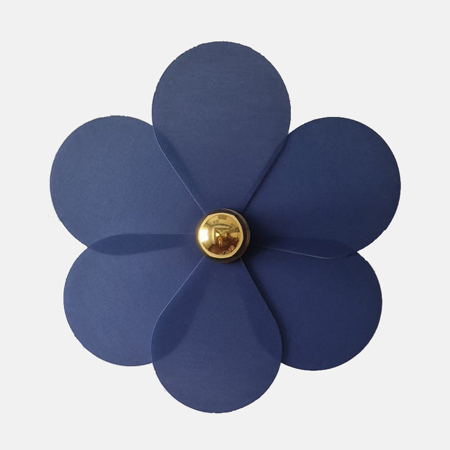 Blue Flower Wall Lamp 45cm