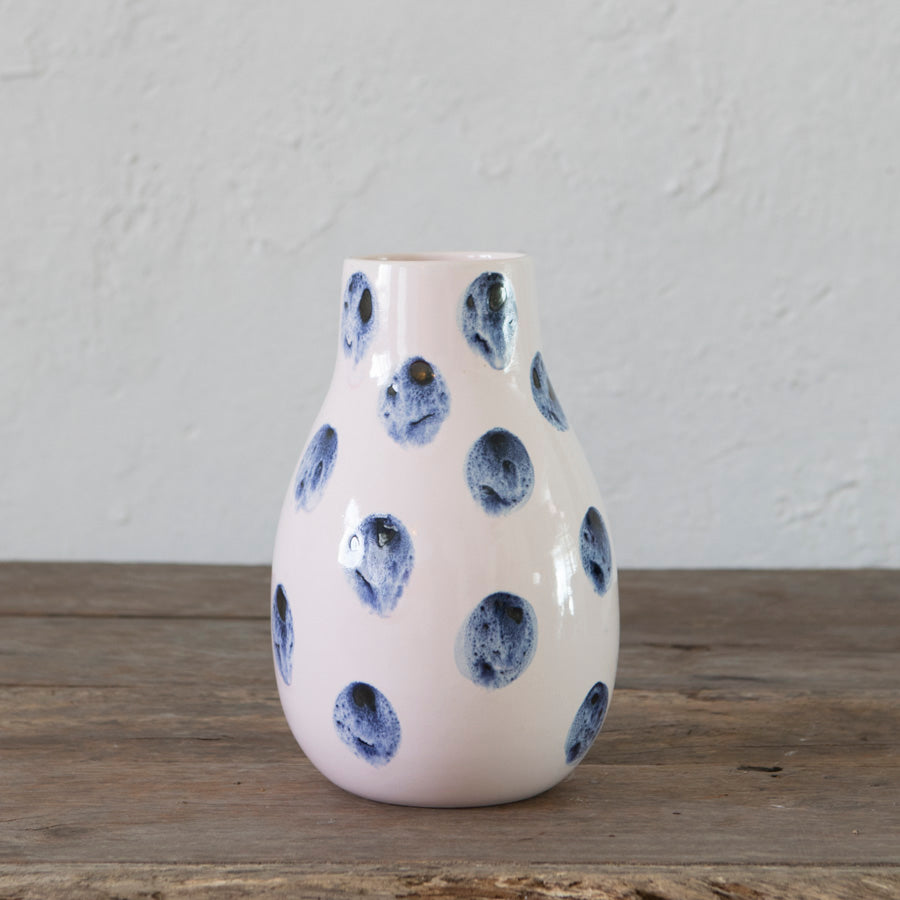 Glass Vase with Dots