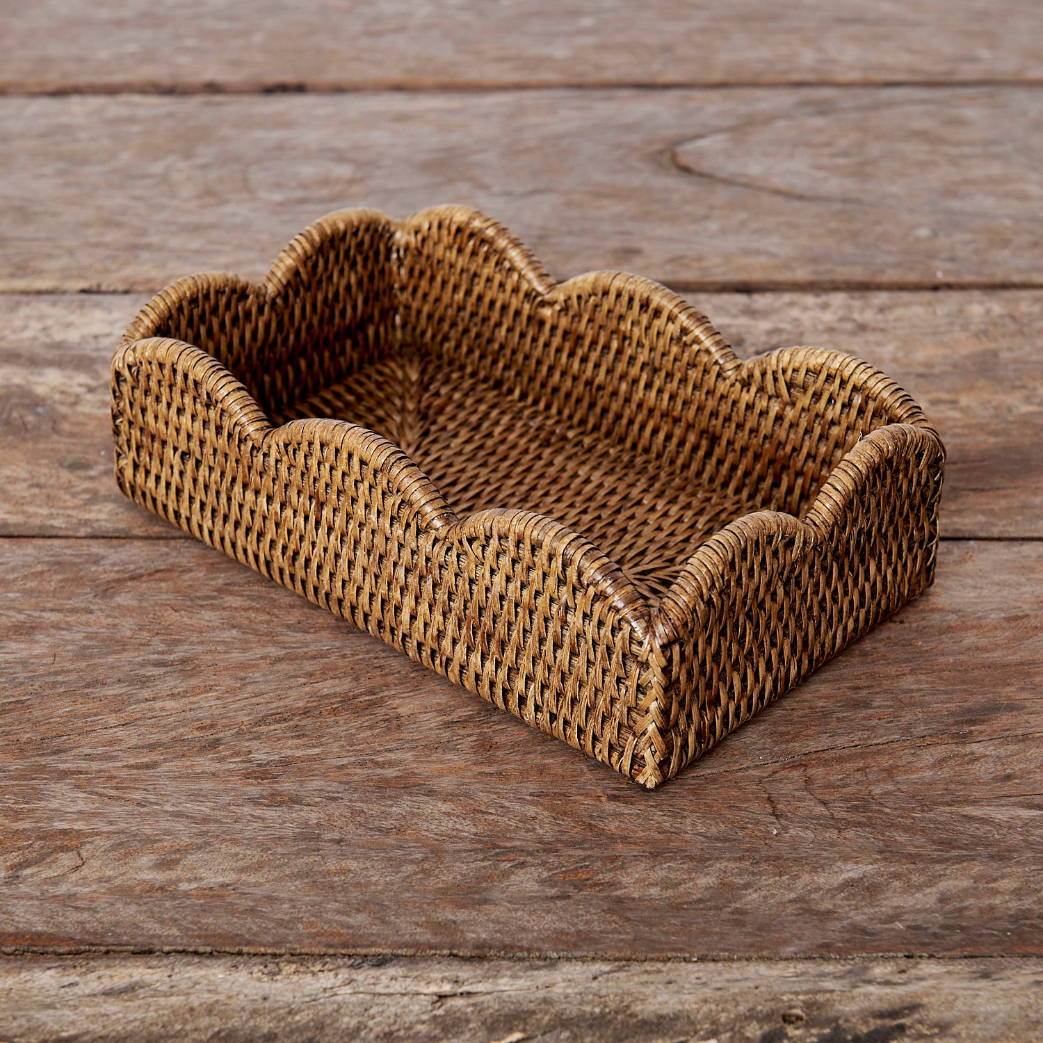 Wavy Rattan Buffet Napkin Holder