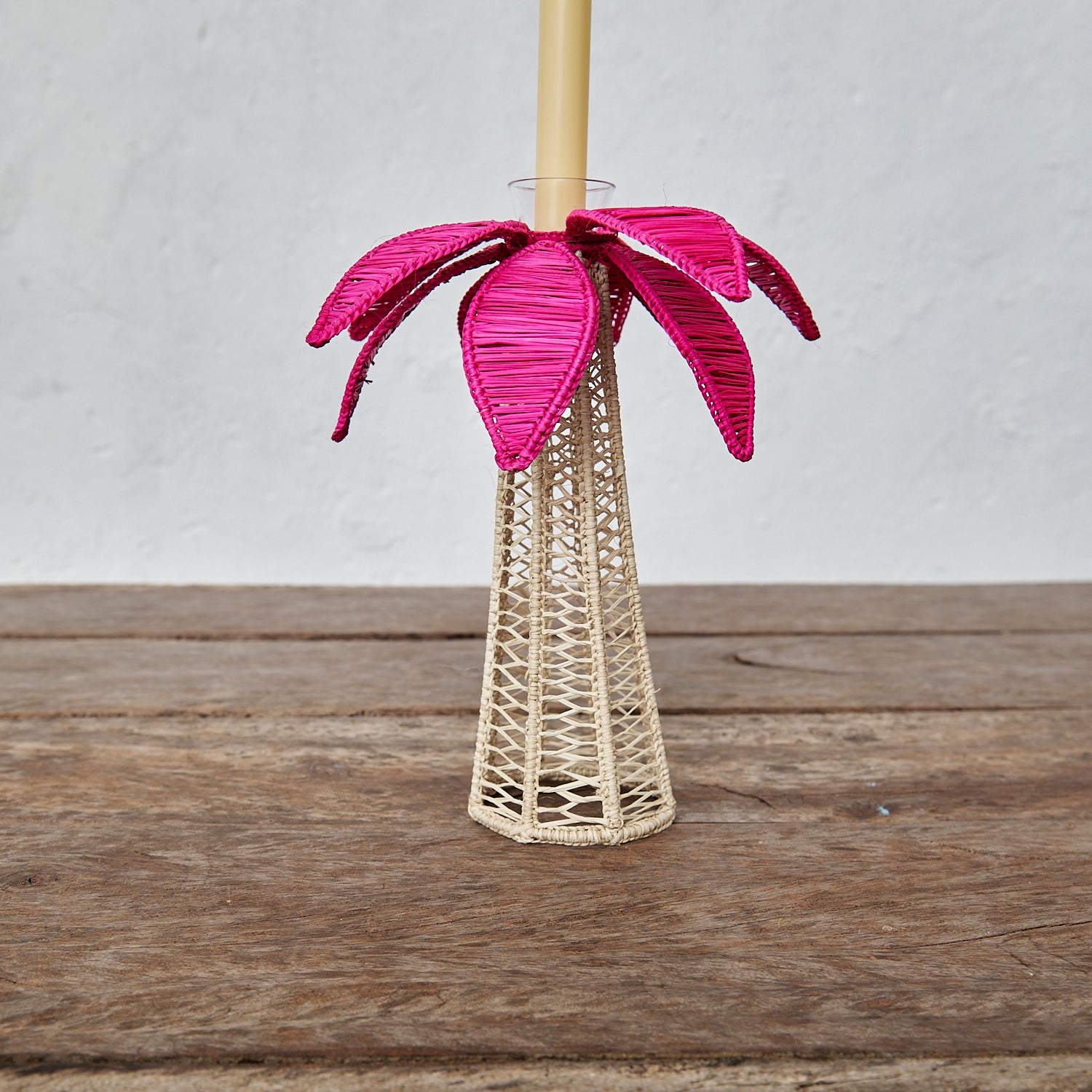 Candelabro Palmera Fucsia L