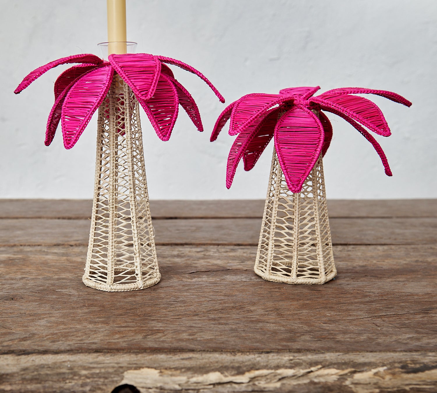 Candelabro Palmera Fucsia M