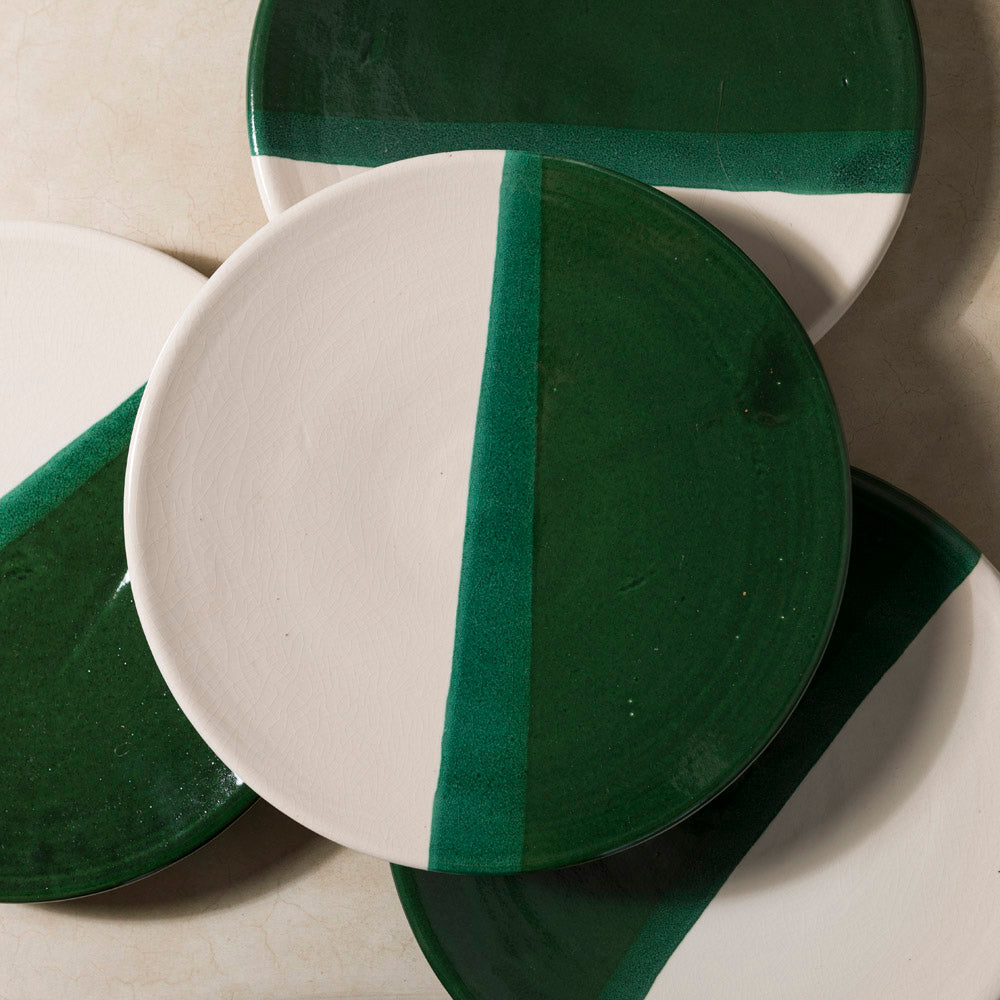 Rabat Two-Tone Green Flat Plate
