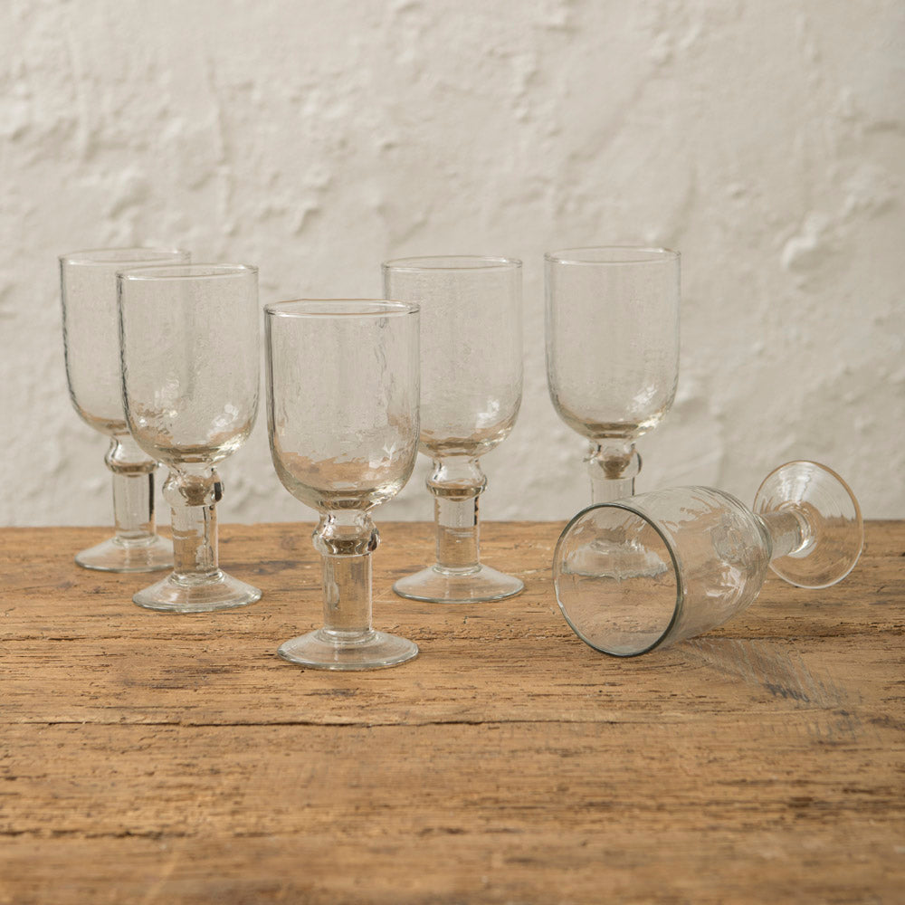 Mimosa Wine Glasses x6