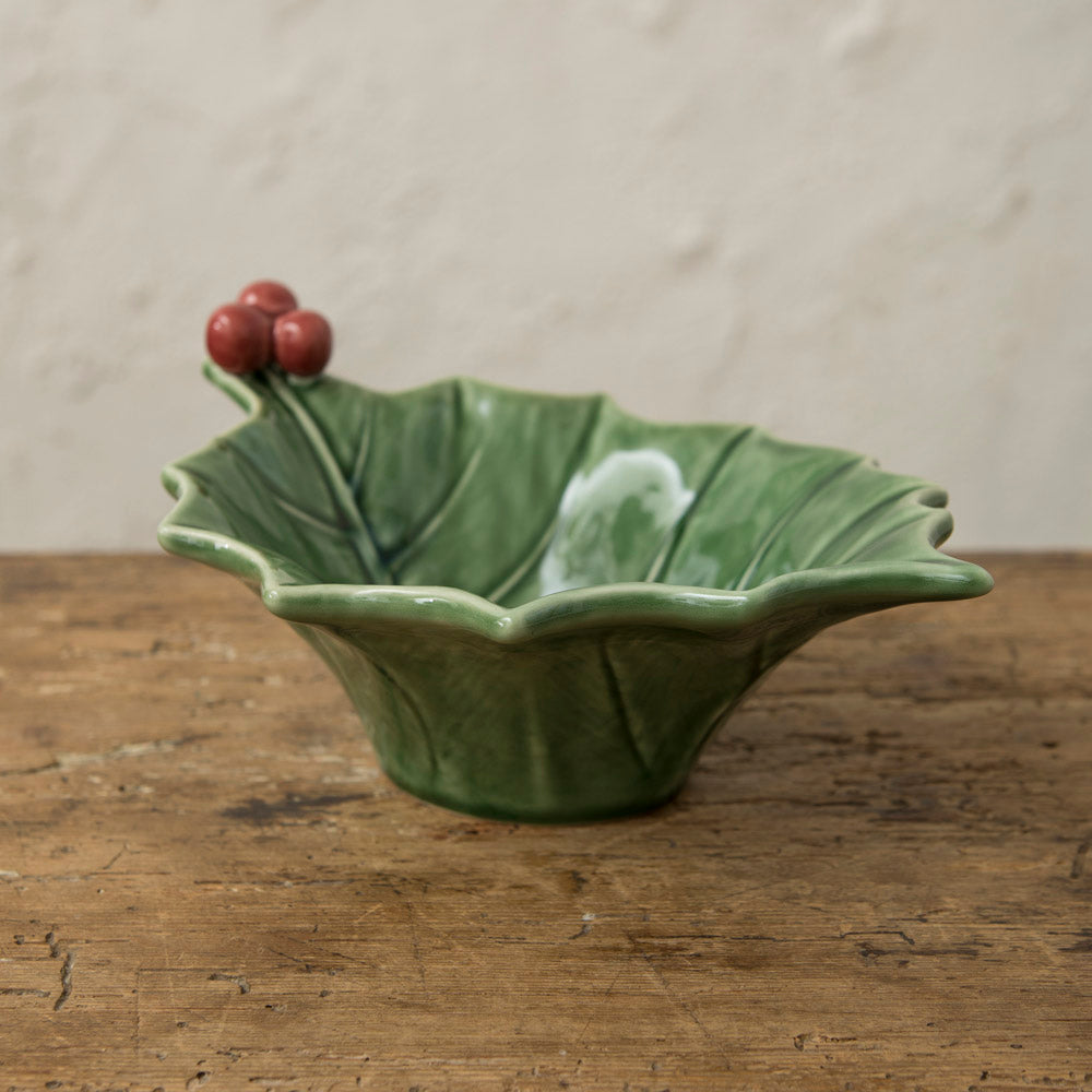 Small Christmas Holly Bowl