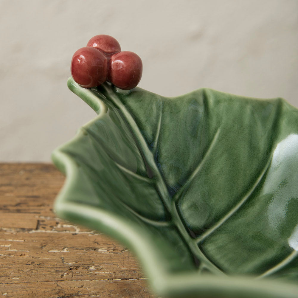 Small Christmas Holly Bowl