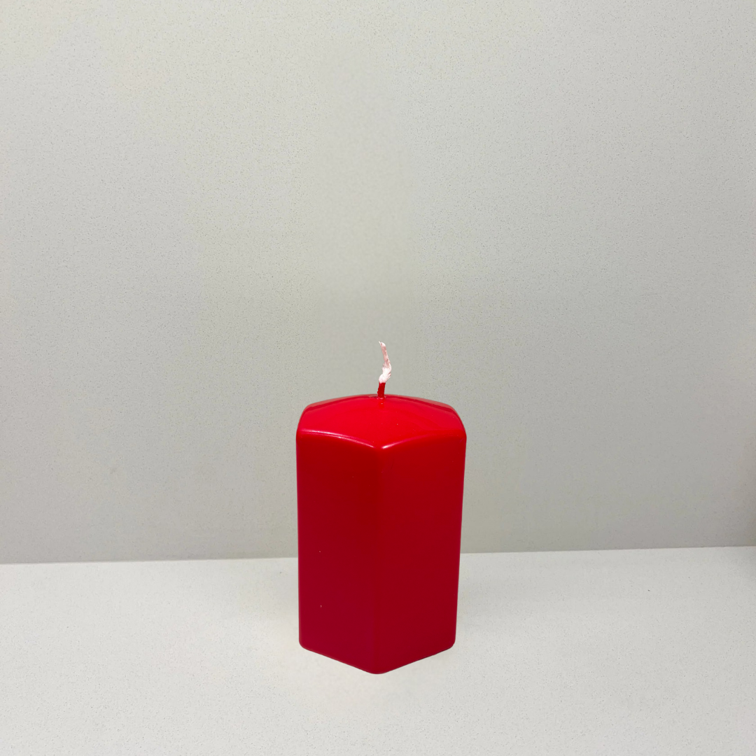 Vela Hexágono Rojo S