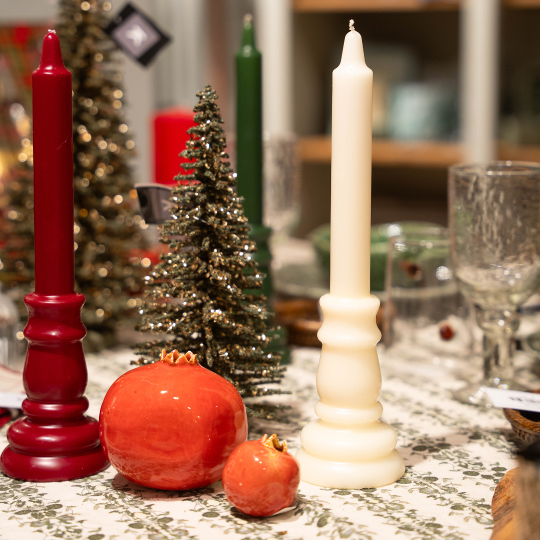 Vela Candelabro Crema