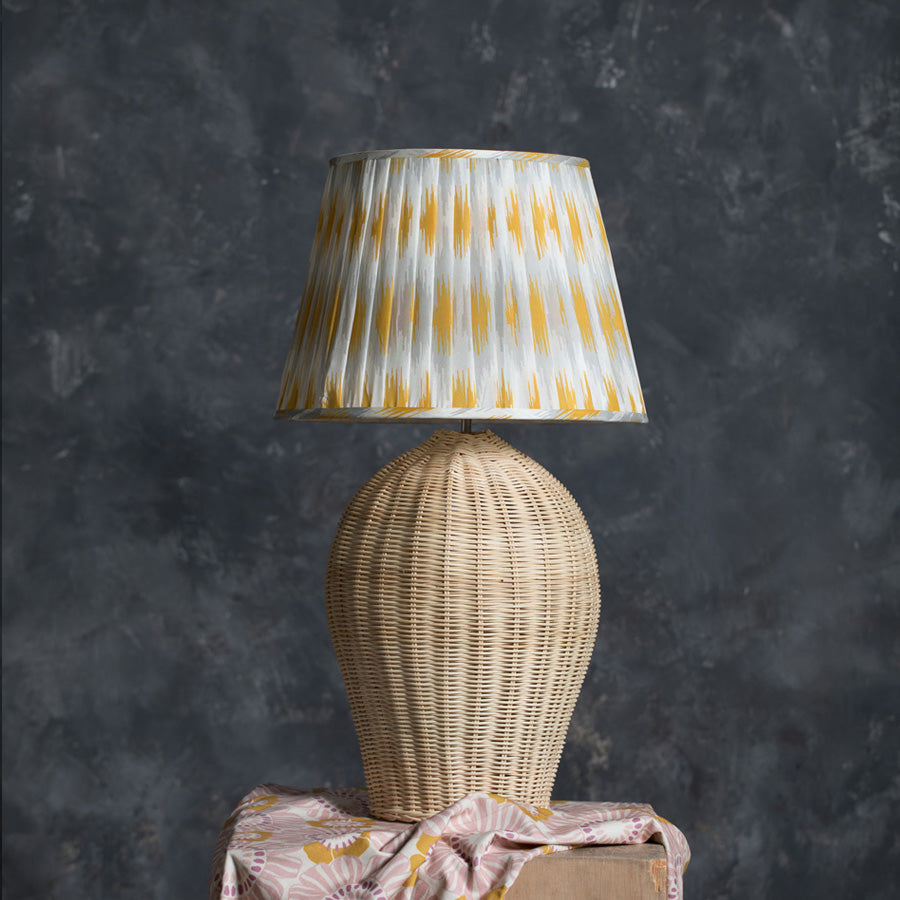 Mustard Ikat Pleated Shade