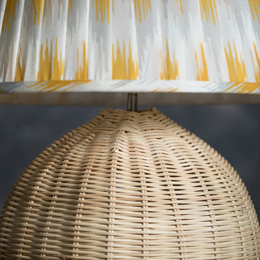 Mustard Ikat Pleated Shade