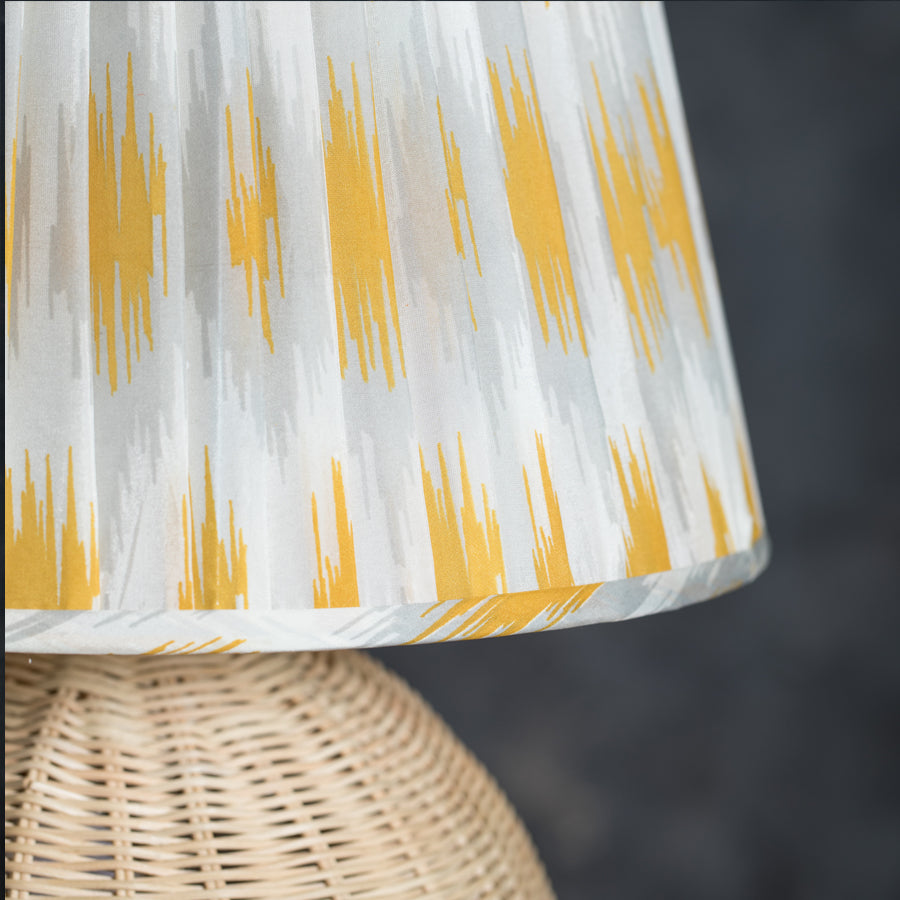 Mustard Ikat Pleated Shade