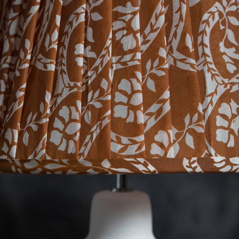 Brown Cashmere Pleated Shade