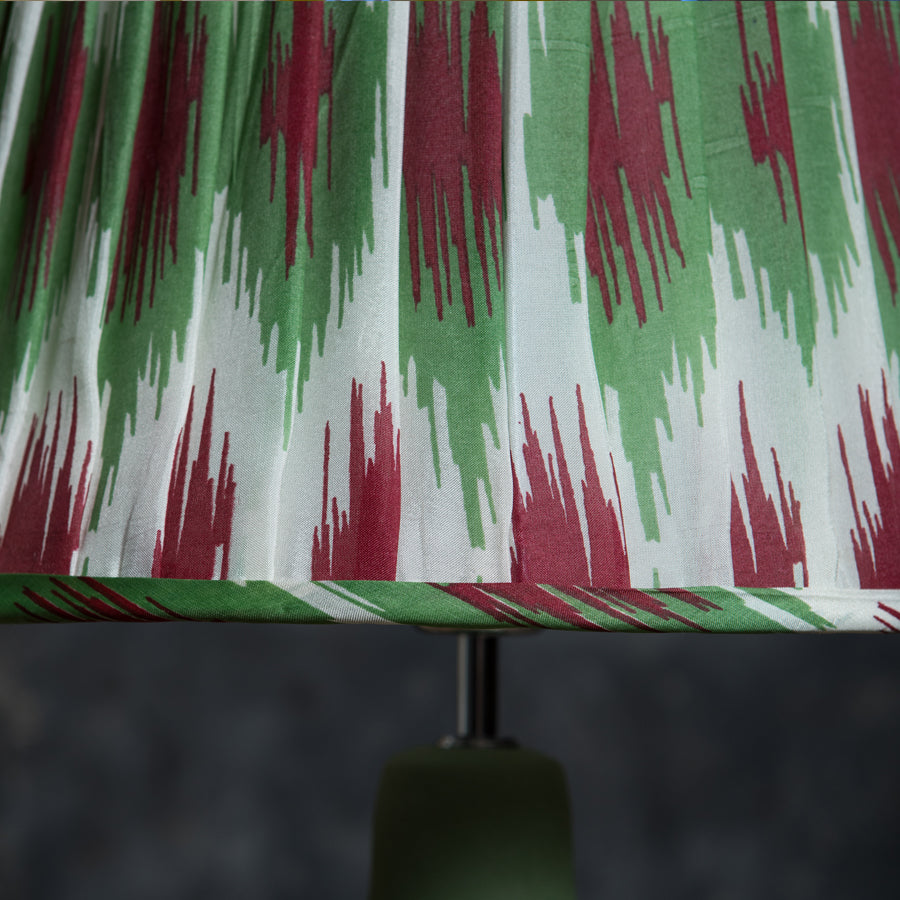 Ikat Pleated Shade Burgundy