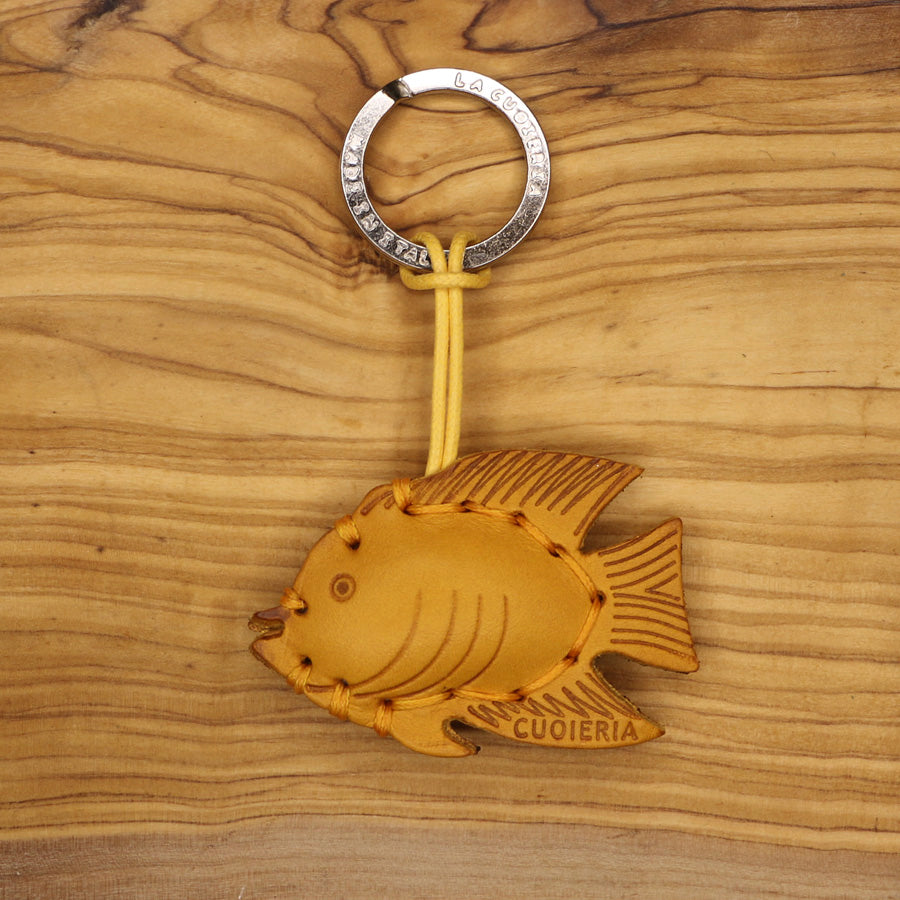 Leather Fish Keychain