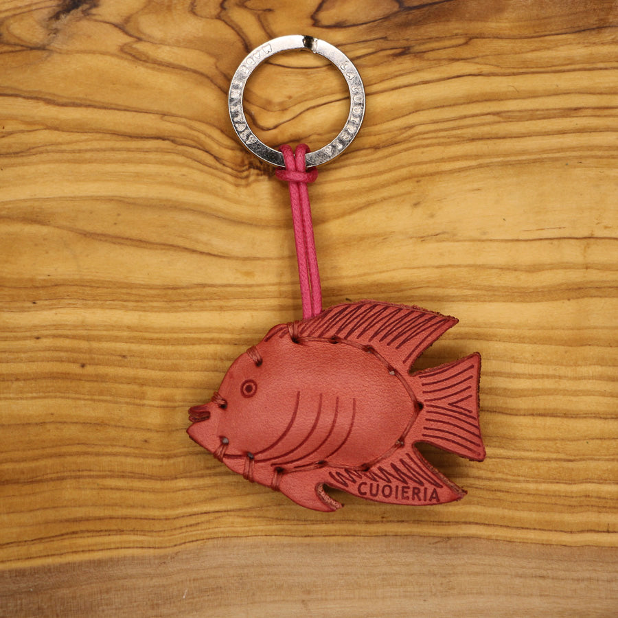 Leather Fish Keychain