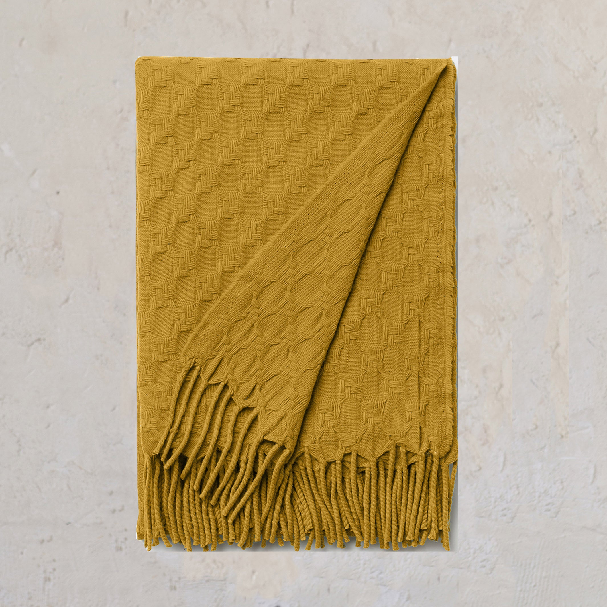 Mustard Coq Pied Blanket