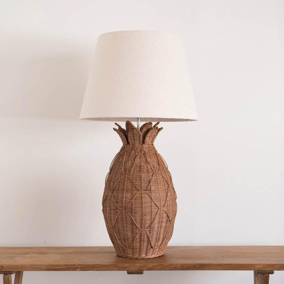 Pineapple Rattan Table Lamp