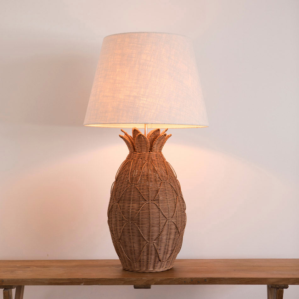 Pineapple Rattan Table Lamp