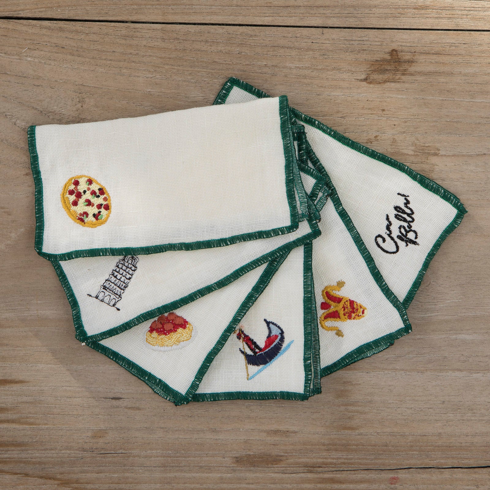 Linen Cocktail Napkins - Italy