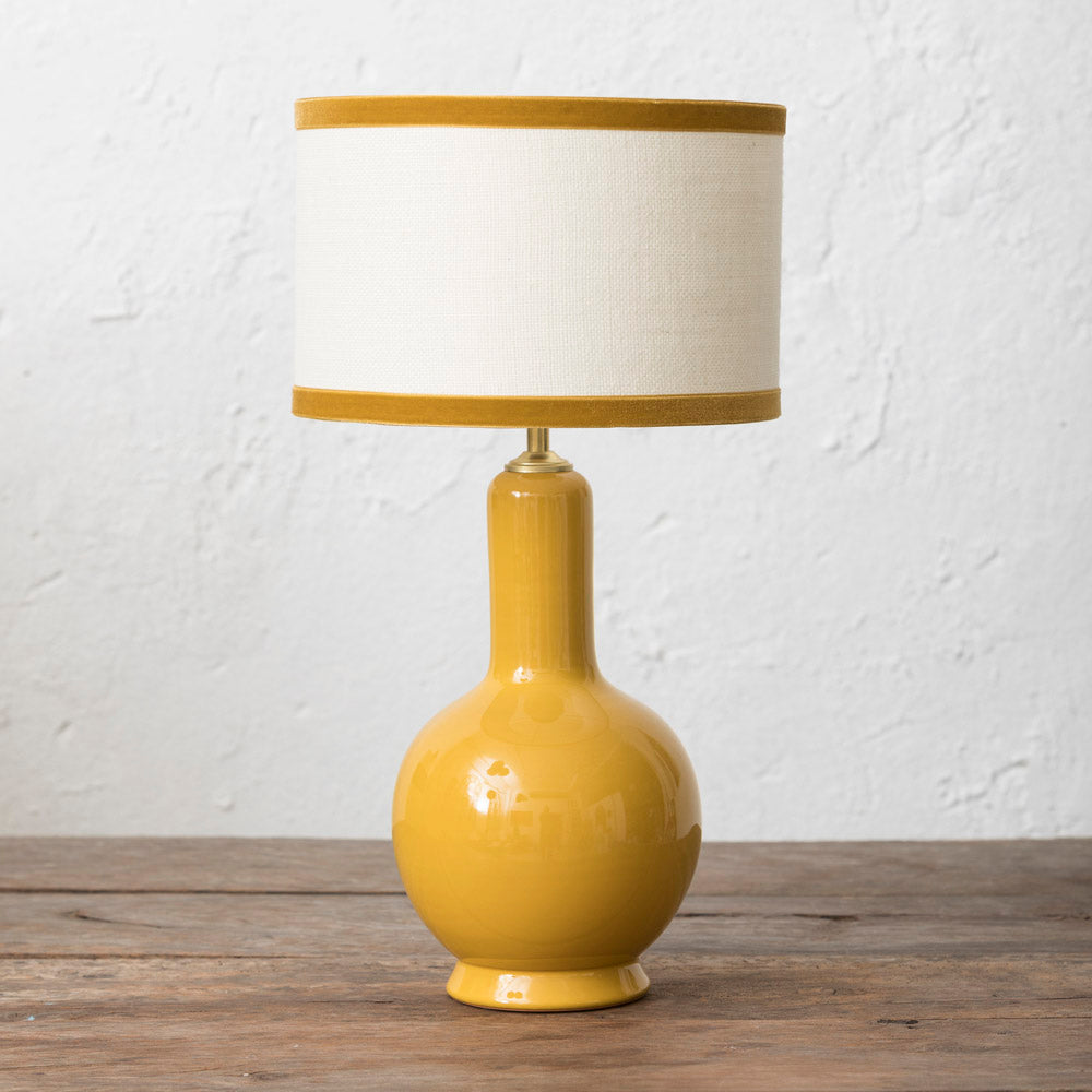 Andrea Mustard Ceramic Lamp