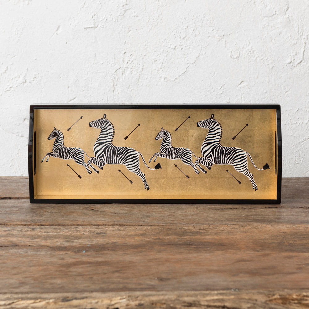 Lacquered Tray Zebras