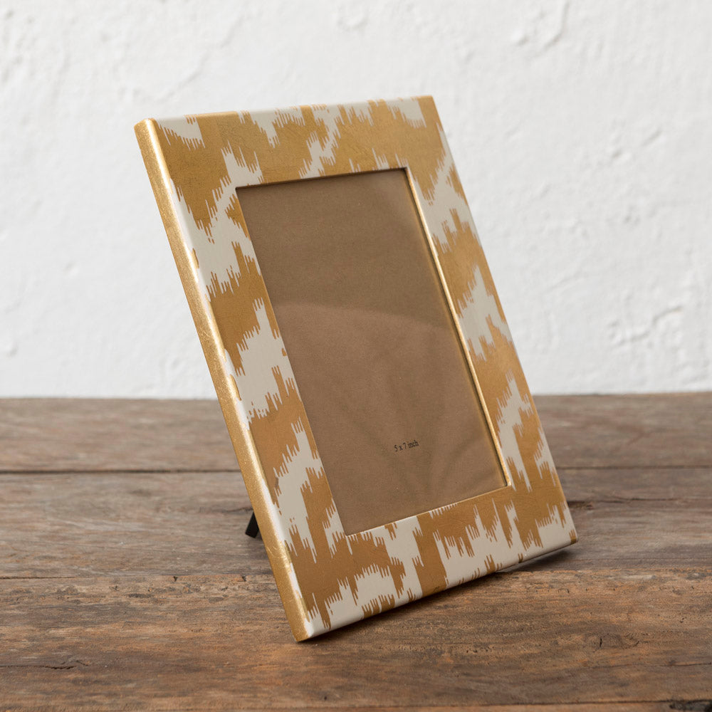 Gold Ikat Lacquered Photo Frame