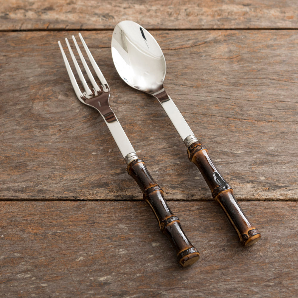 Dark Bamboo Serving Set